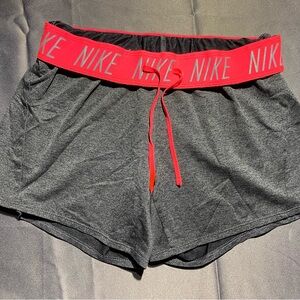 Nike Women's Athletic Shorts with Pink Waistband